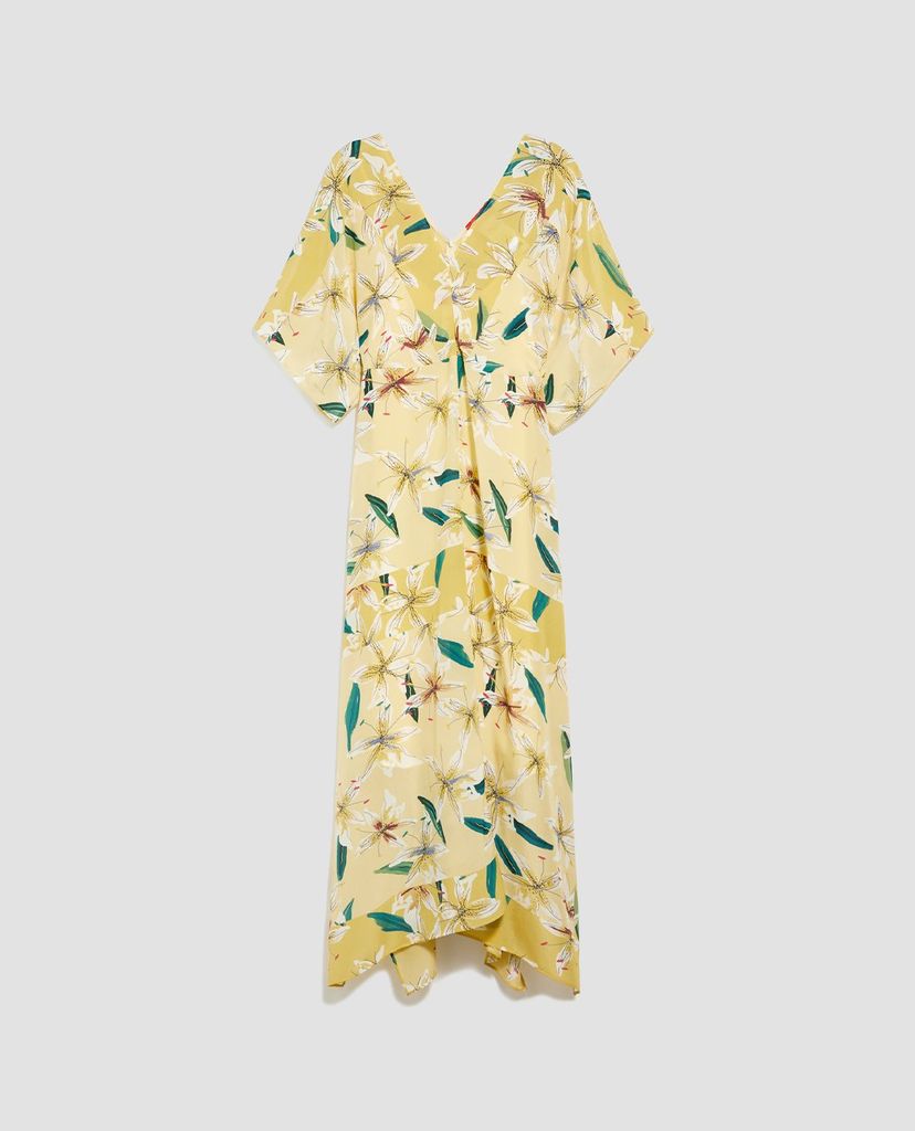 MAX&Co. - Đầm midi cổ V tay ngắn Floral Silk