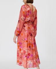 MAX&Co. - Đầm midi cổ tròn tay dài Floral Georgette