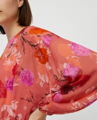 MAX&Co. - Đầm midi cổ tròn tay dài Floral Georgette