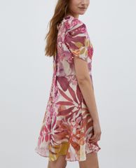 MAX&Co. - Đầm mini cổ V tay ngắn Silk Georgette