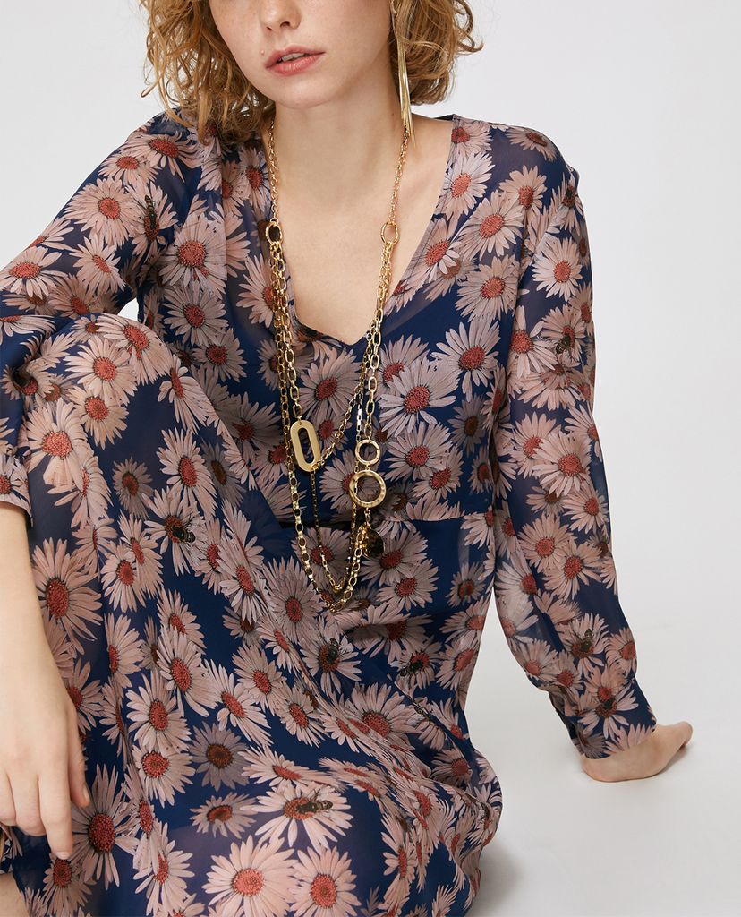 MAX&Co. - Đầm midi cổ V phom suông Floral Georgette