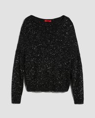 MAX&Co. - Áo cardigan nữ tay dài cổ tròn Ribbed Sequins