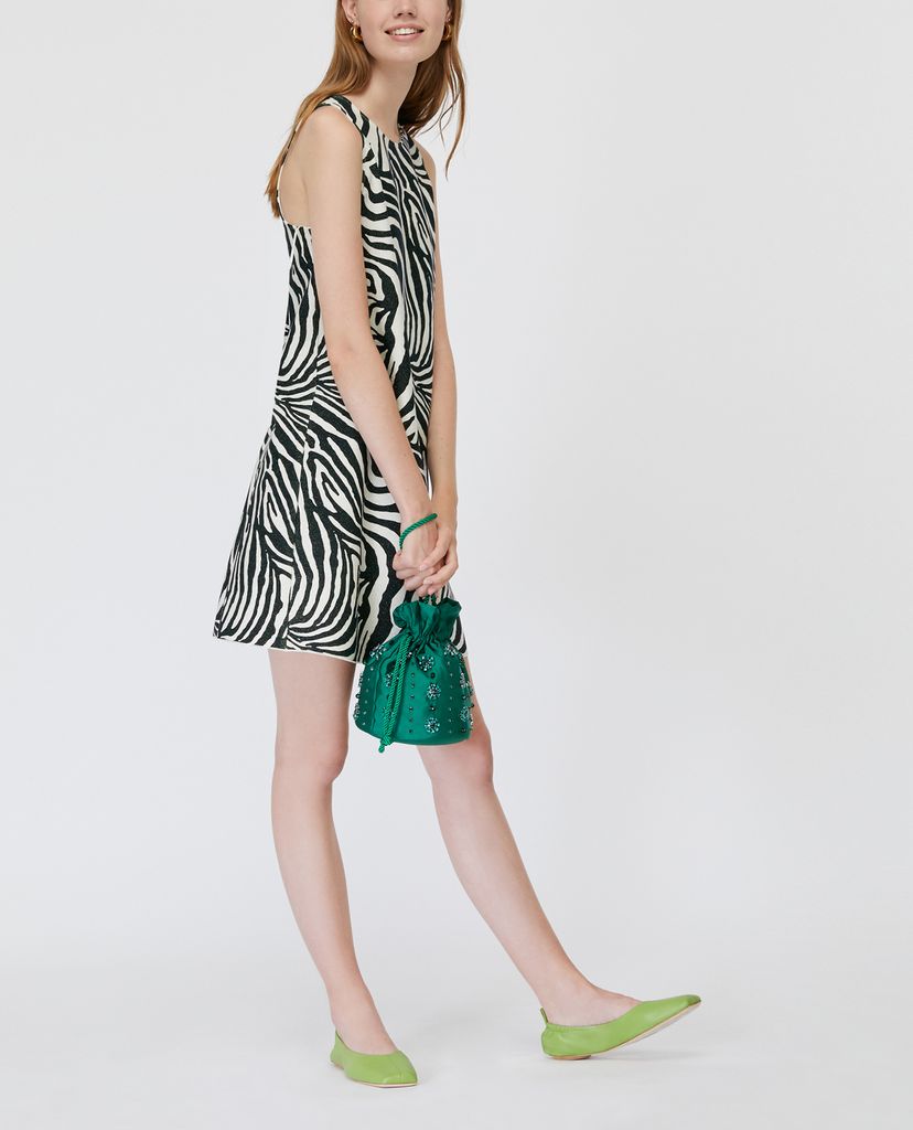 MAX&Co. - Đầm mini sát nách cổ tròn phom suông Lamé Jersey Shift