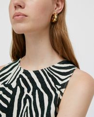 MAX&Co. - Đầm mini sát nách cổ tròn phom suông Lamé Jersey Shift