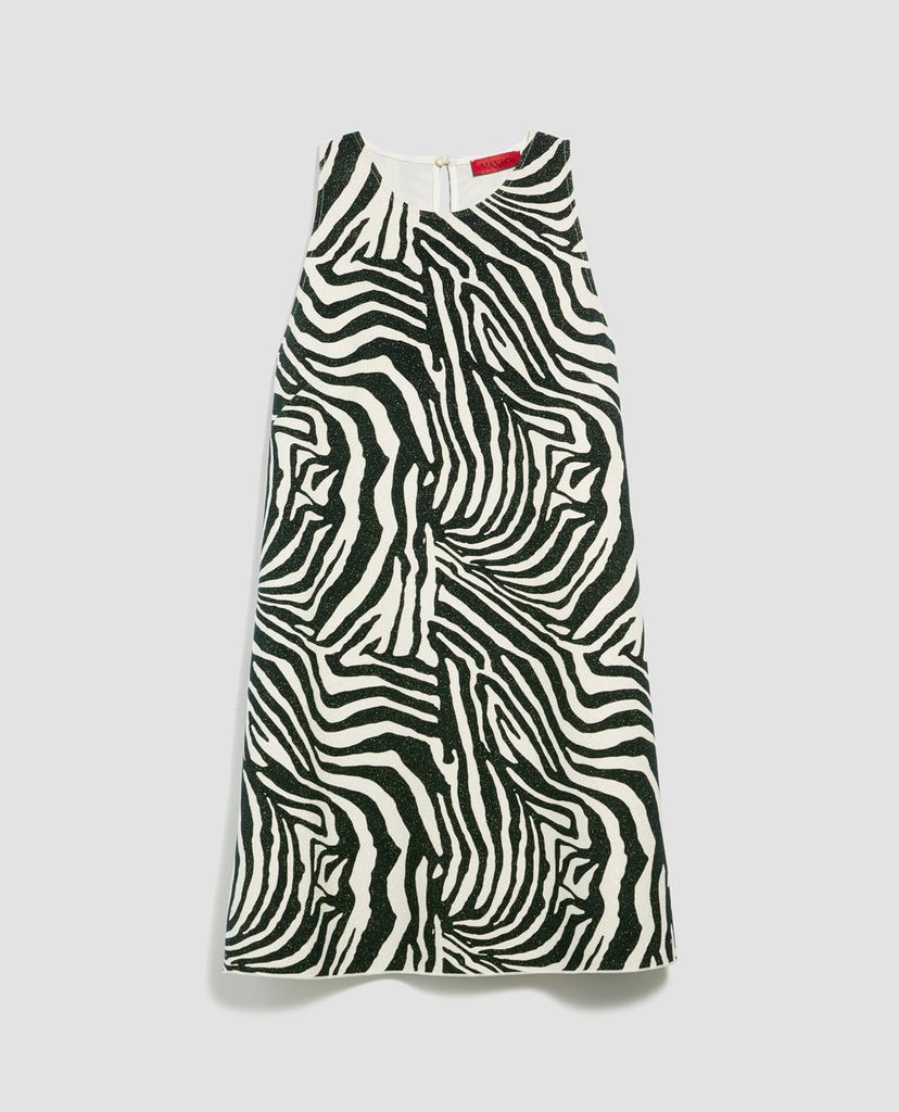 MAX&Co. - Đầm mini sát nách cổ tròn phom suông Lamé Jersey Shift