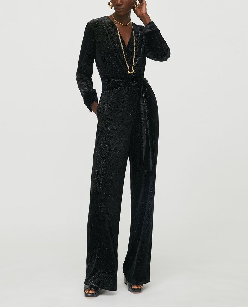 MAX&Co. - Jumpsuits nữ cổ V tay dài Glitter Velvet
