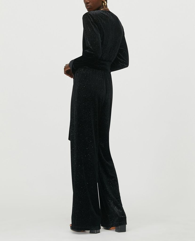 MAX&Co. - Jumpsuits nữ cổ V tay dài Glitter Velvet