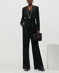 MAX&Co. - Jumpsuits nữ cổ V tay dài Glitter Velvet