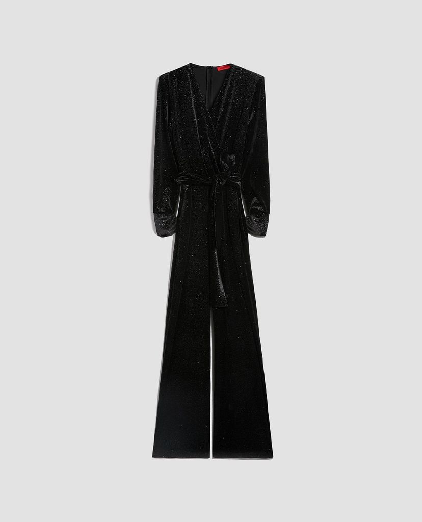 MAX&Co. - Jumpsuits nữ cổ V tay dài Glitter Velvet