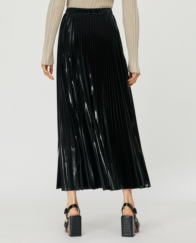 MAX&Co. - Chân váy midi xếp li Pleated Metallic