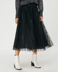 MAX&Co. - Chân váy midi xếp li Sequin Stripes