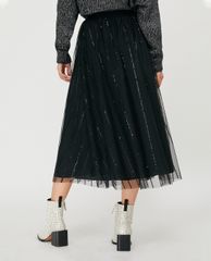 MAX&Co. - Chân váy midi xếp li Sequin Stripes