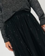 MAX&Co. - Chân váy midi xếp li Sequin Stripes