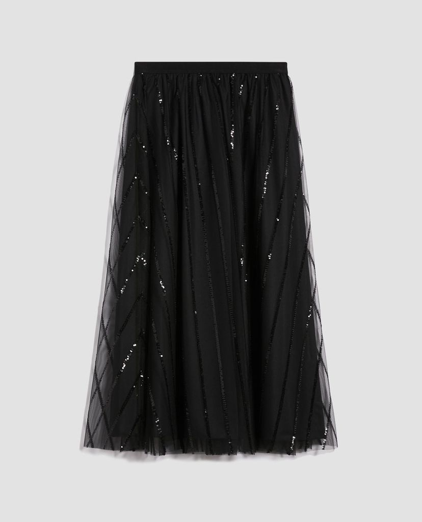 MAX&Co. - Chân váy midi xếp li Sequin Stripes