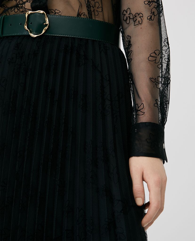 MAX&Co. - Chân váy midi xếp li Jersey Tulle