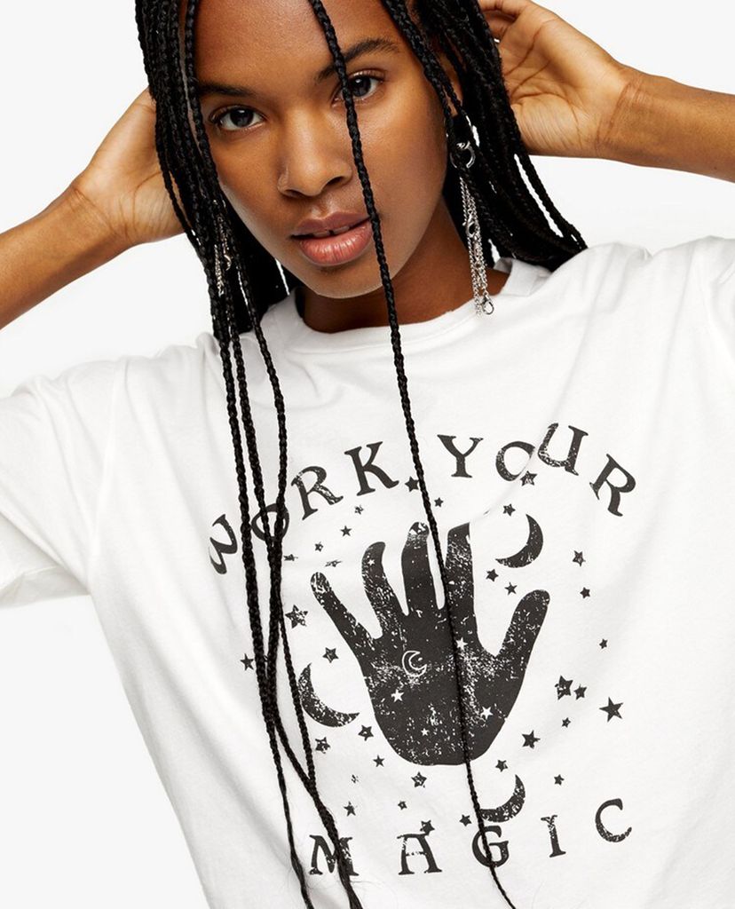 TOPSHOP - Áo thun cổ tròn tay ngắn Work Your Magic
