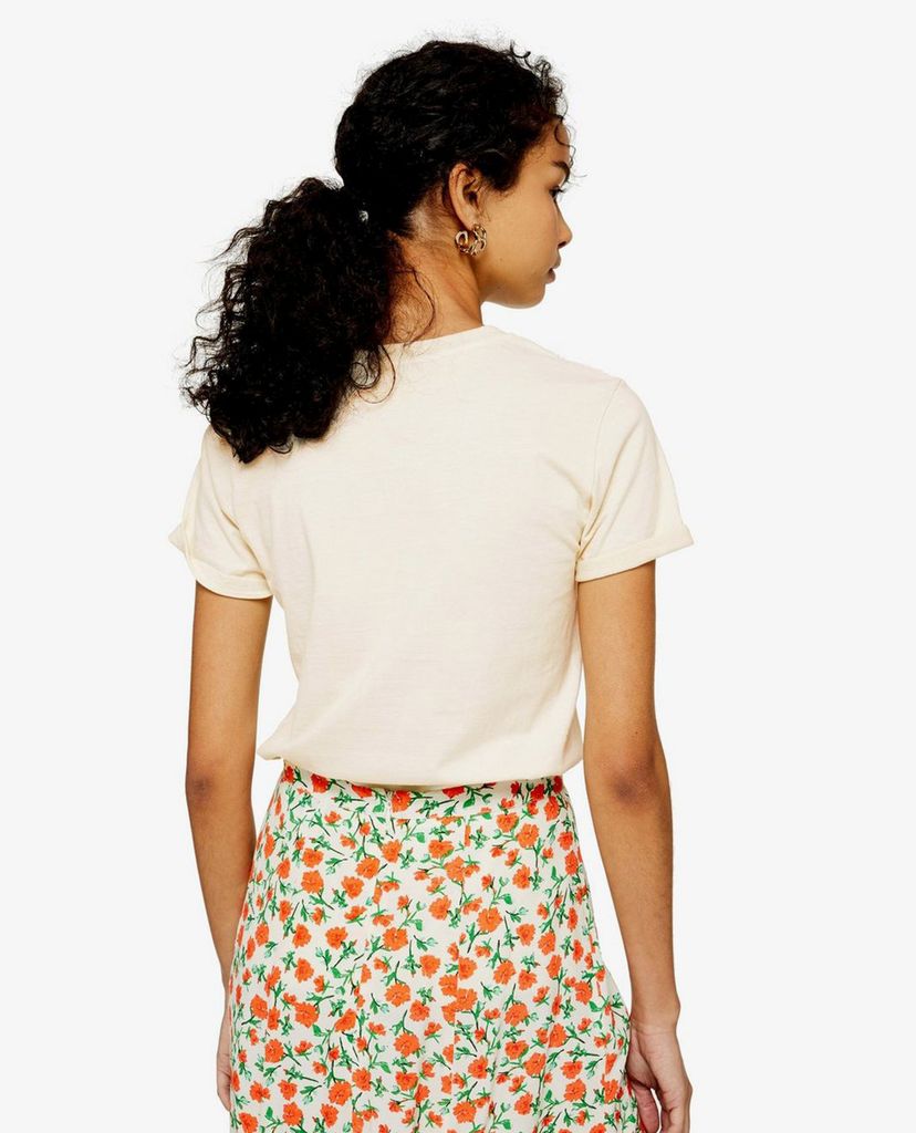 TOPSHOP - Áo thun nữ cổ tròn ngắn tay La Vie En Rose