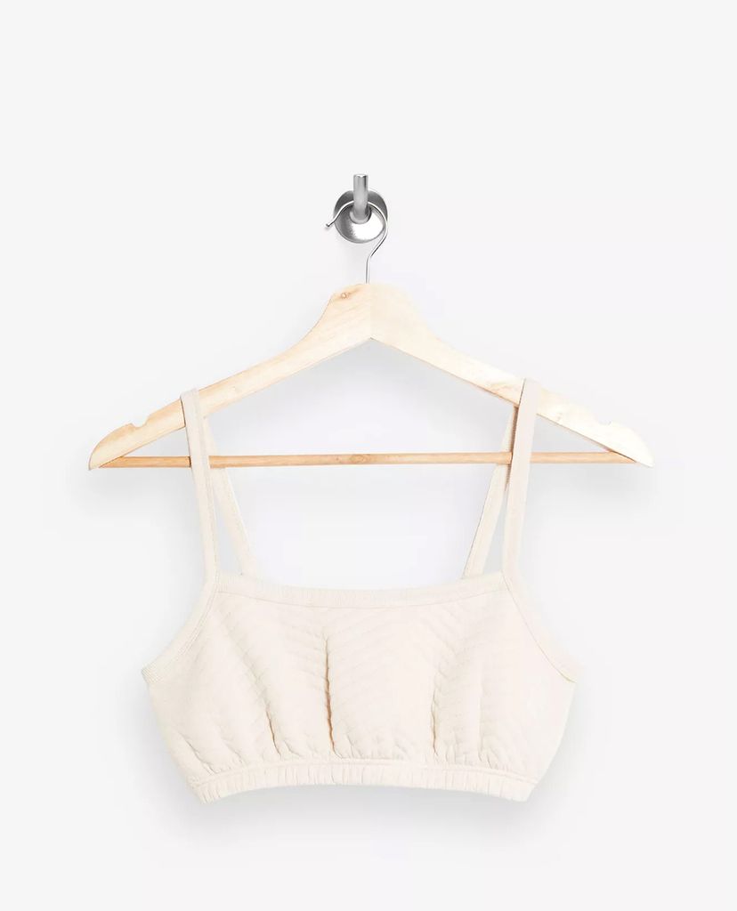 TOPSHOP - Áo bra nữ hai dây Cream Zig Zag Quilted