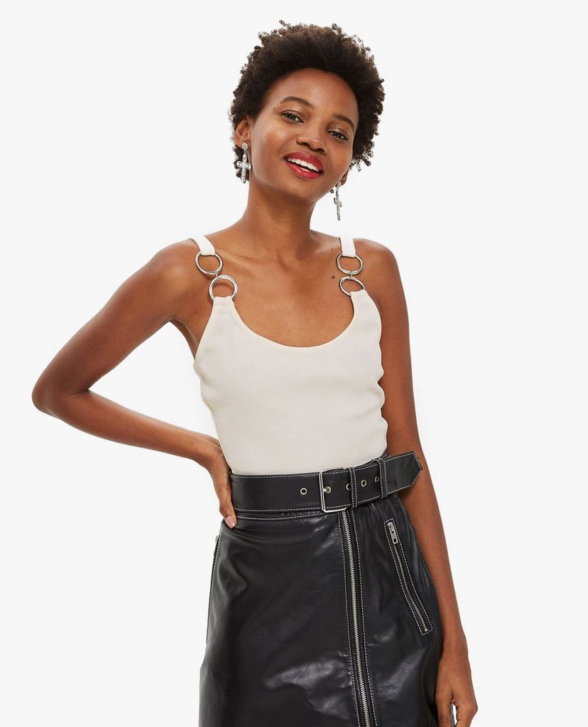 TOPSHOP - Áo croptop hai dây Hardware Strap