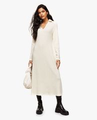 TOPSHOP - Đầm midi tay dài cổ bẻ Collared