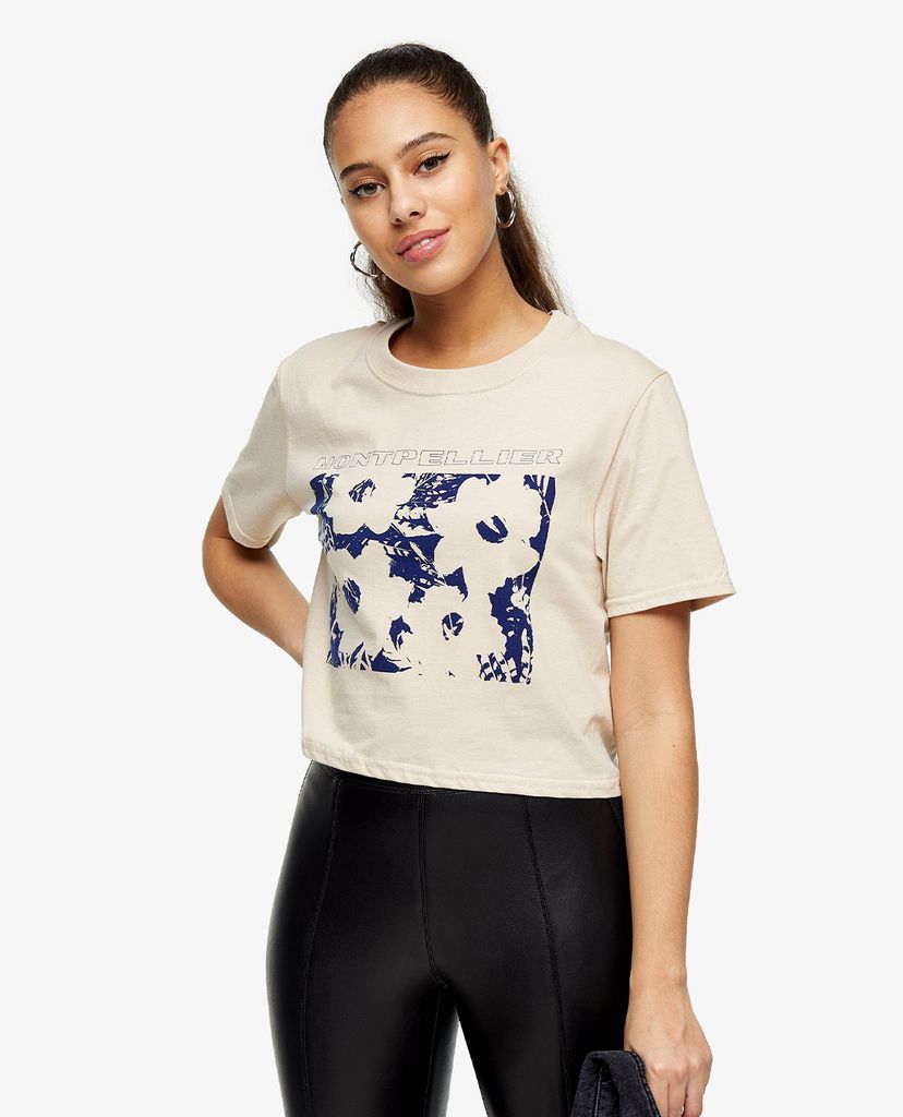 TOPSHOP - Áo thun nữ ngắn tay PETITE Montpellier Floral