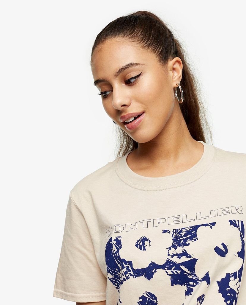 TOPSHOP - Áo thun nữ ngắn tay PETITE Montpellier Floral