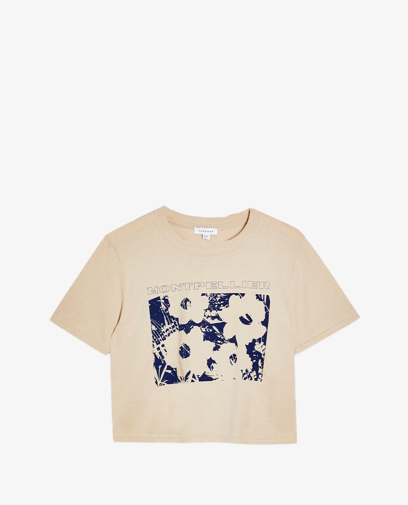 TOPSHOP - Áo thun nữ ngắn tay PETITE Montpellier Floral