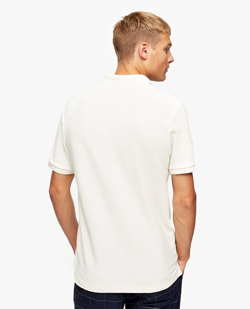 TOPMAN - Áo polo nam tay ngắn Ecru Pique Zip