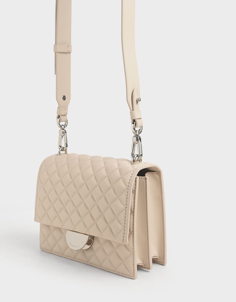 CHARLES & KEITH - Túi đeo chéo Quilted Crossbody