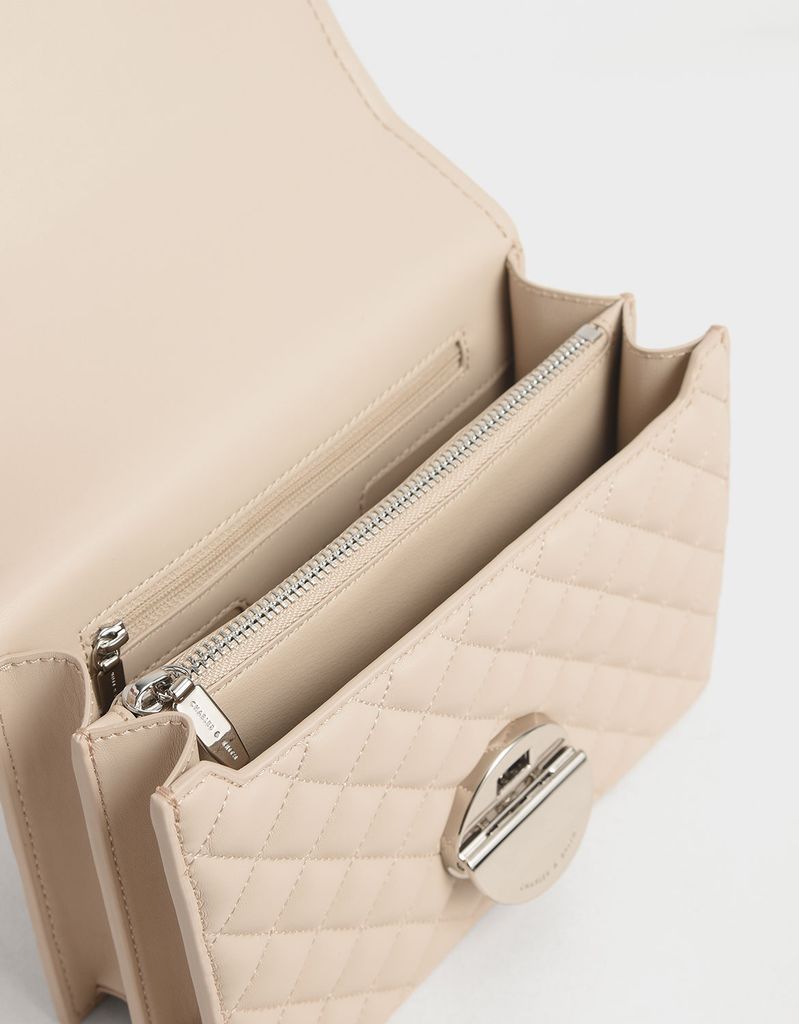 CHARLES & KEITH - Túi đeo chéo Quilted Crossbody