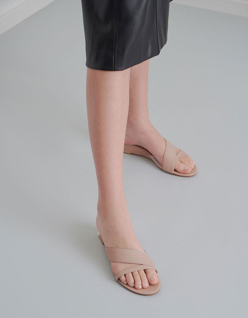 CHARLES & KEITH - Giày đế xuồng hở mũi Strappy Wedges