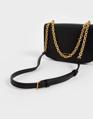 CHARLES & KEITH - Túi đeo vai nữ chữ nhật Satin Scarf Double Strap