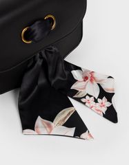 CHARLES & KEITH - Túi đeo vai nữ chữ nhật Satin Scarf Double Strap
