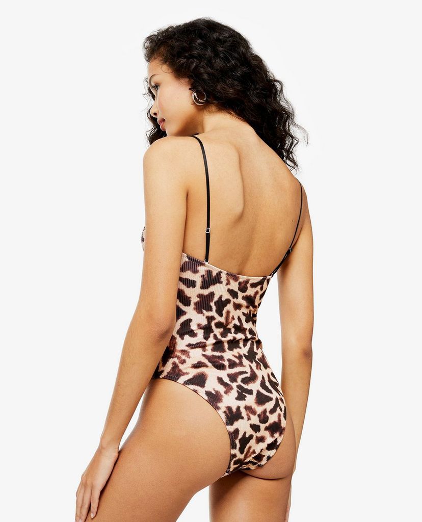 TOPSHOP - Đồ bơi nữ một mảnh Giraffe Print Ribbed