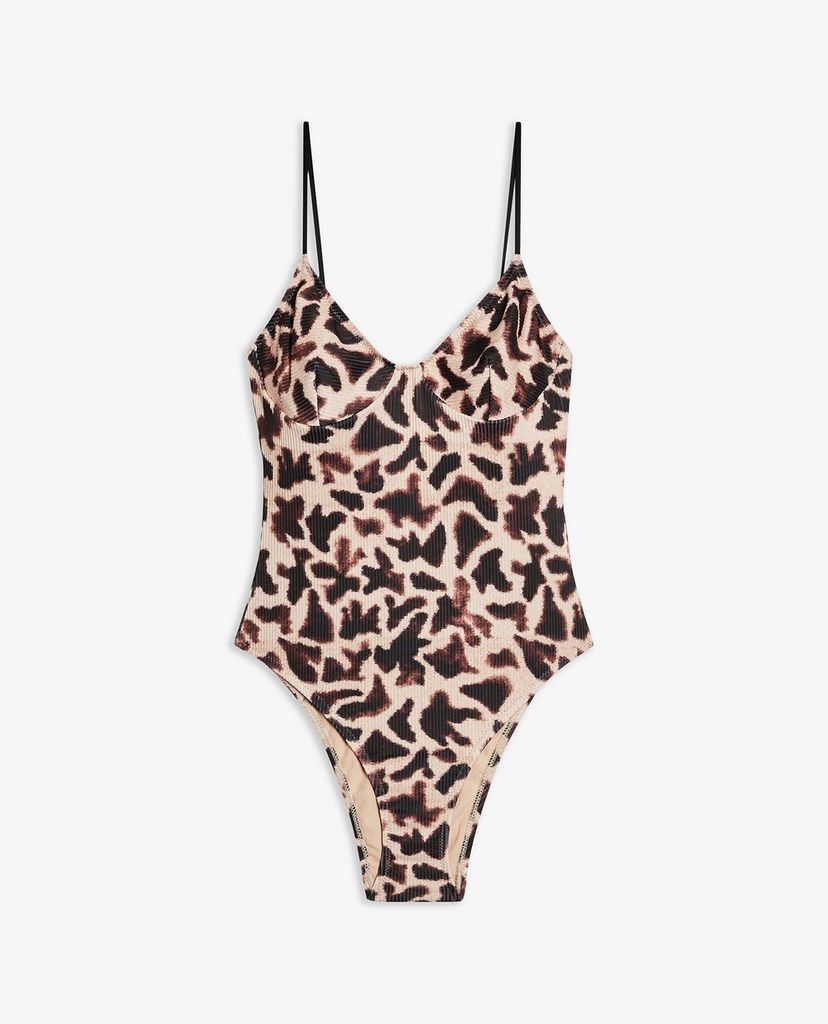 TOPSHOP - Đồ bơi nữ một mảnh Giraffe Print Ribbed