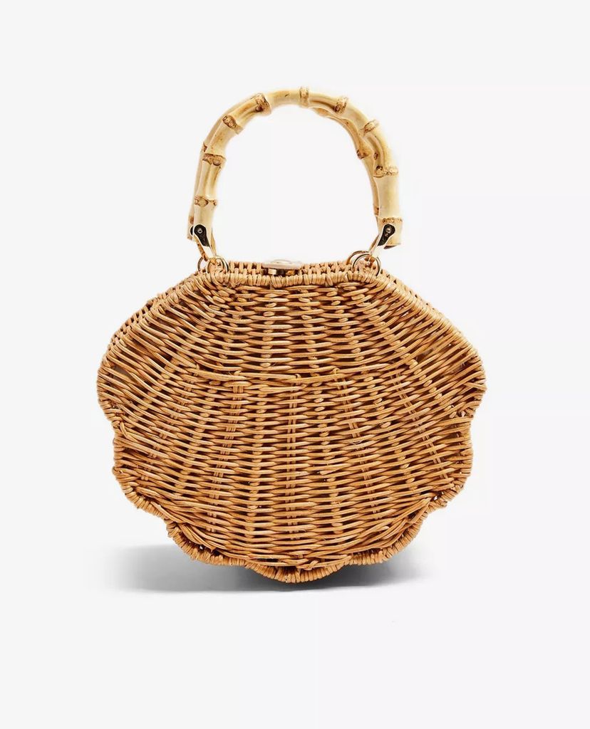 TOPSHOP - Túi cói đeo chéo hình vỏ sò SICILY Straw Shell