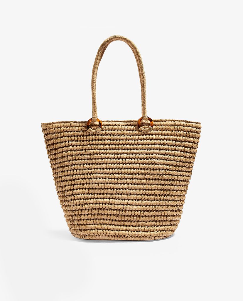 TOPSHOP - Túi tote nữ đan vải FRANKA Straw Ring