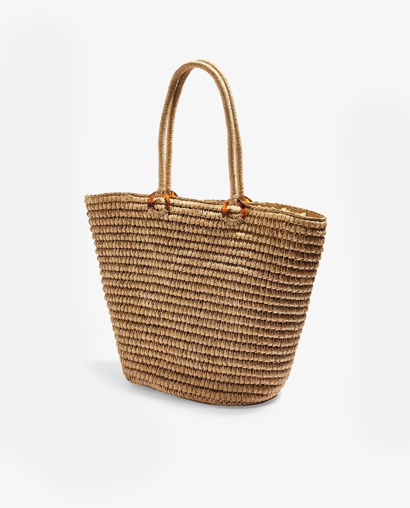 TOPSHOP - Túi tote nữ đan vải FRANKA Straw Ring