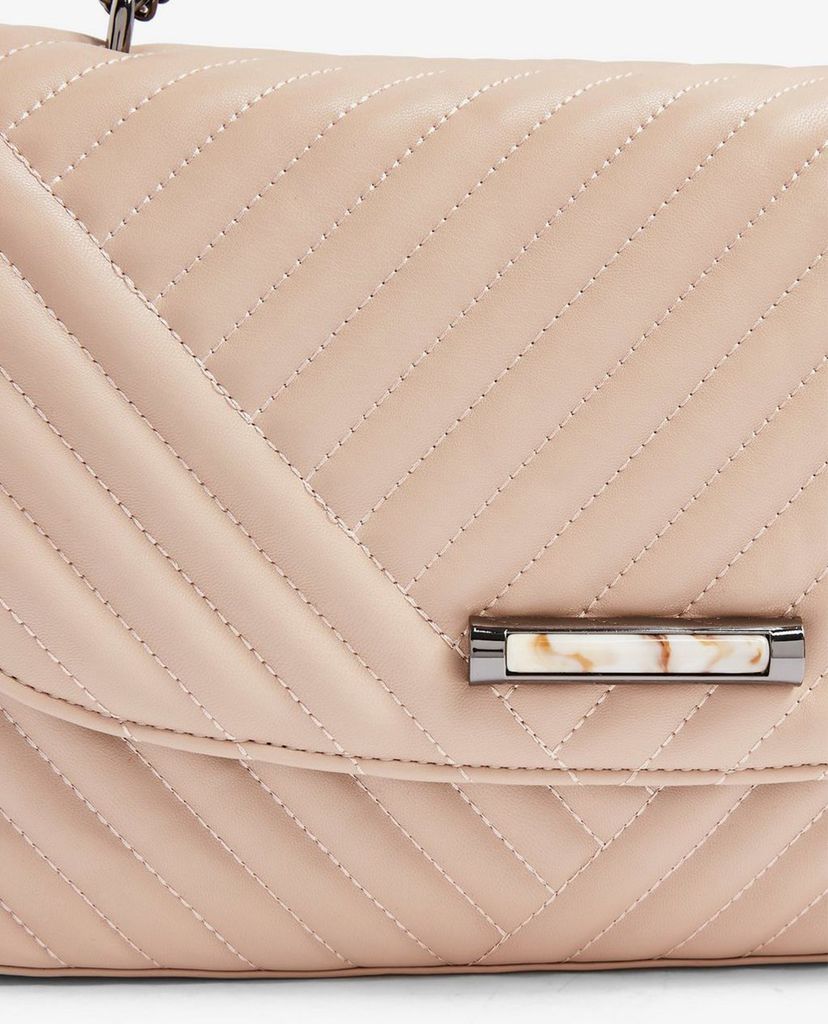 TOPSHOP - Túi đeo vai nữ SOLO Pale Pink Quilted