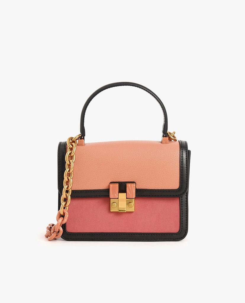 CHARLES & KEITH - Túi xách tay chữ nhật Small Chunky Chain Strap