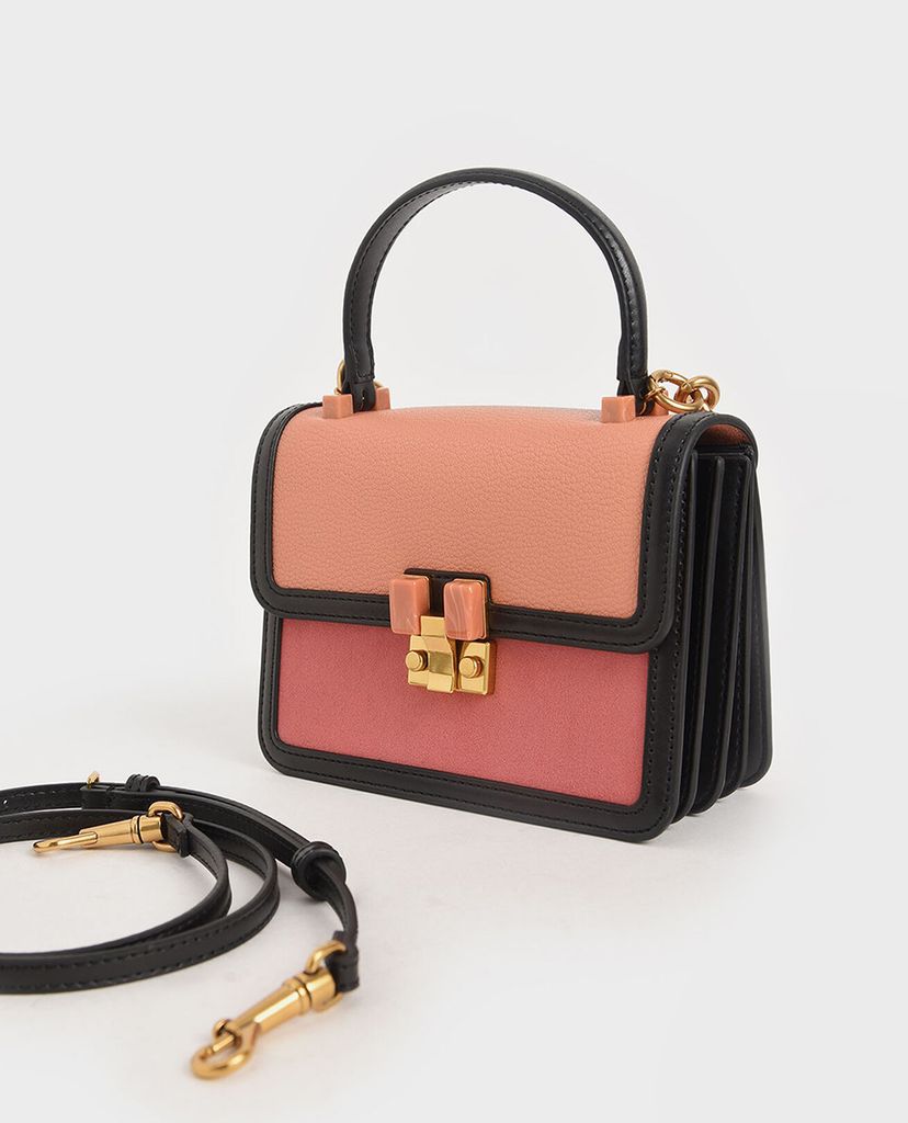 CHARLES & KEITH - Túi xách tay chữ nhật Small Chunky Chain Strap