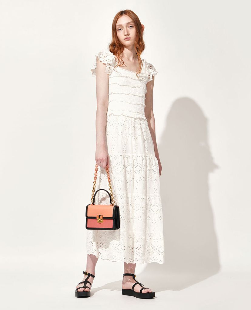 CHARLES & KEITH - Túi xách tay chữ nhật Small Chunky Chain Strap