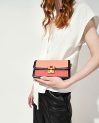 CHARLES & KEITH - Ví cầm tay nữ chữ nhật Stone Embellished