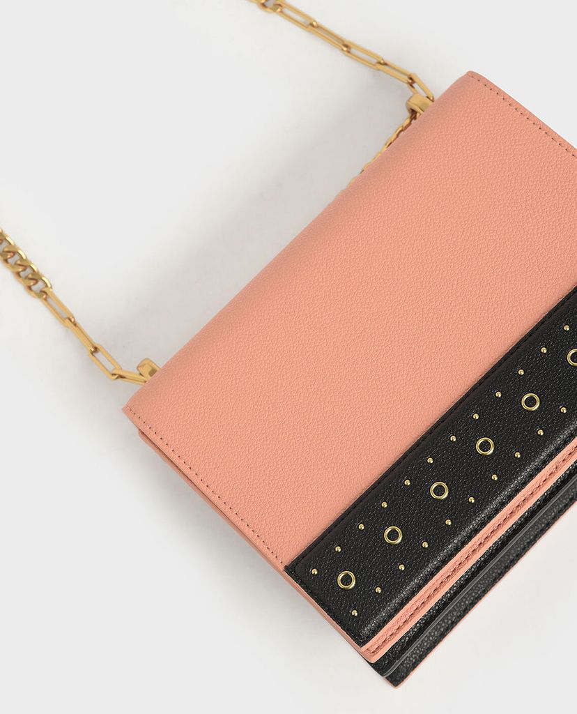 CHARLES & KEITH - Túi đeo chéo chữ nhật Eyelet Embellished