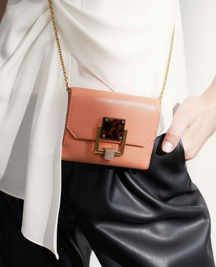 CHARLES & KEITH - Ví mini Metallic Accent