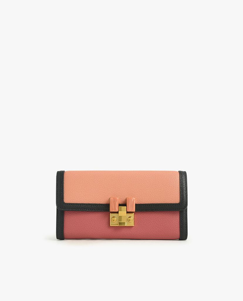 CHARLES & KEITH - Ví nữ dáng dài phối dây đeo Stone Embellished