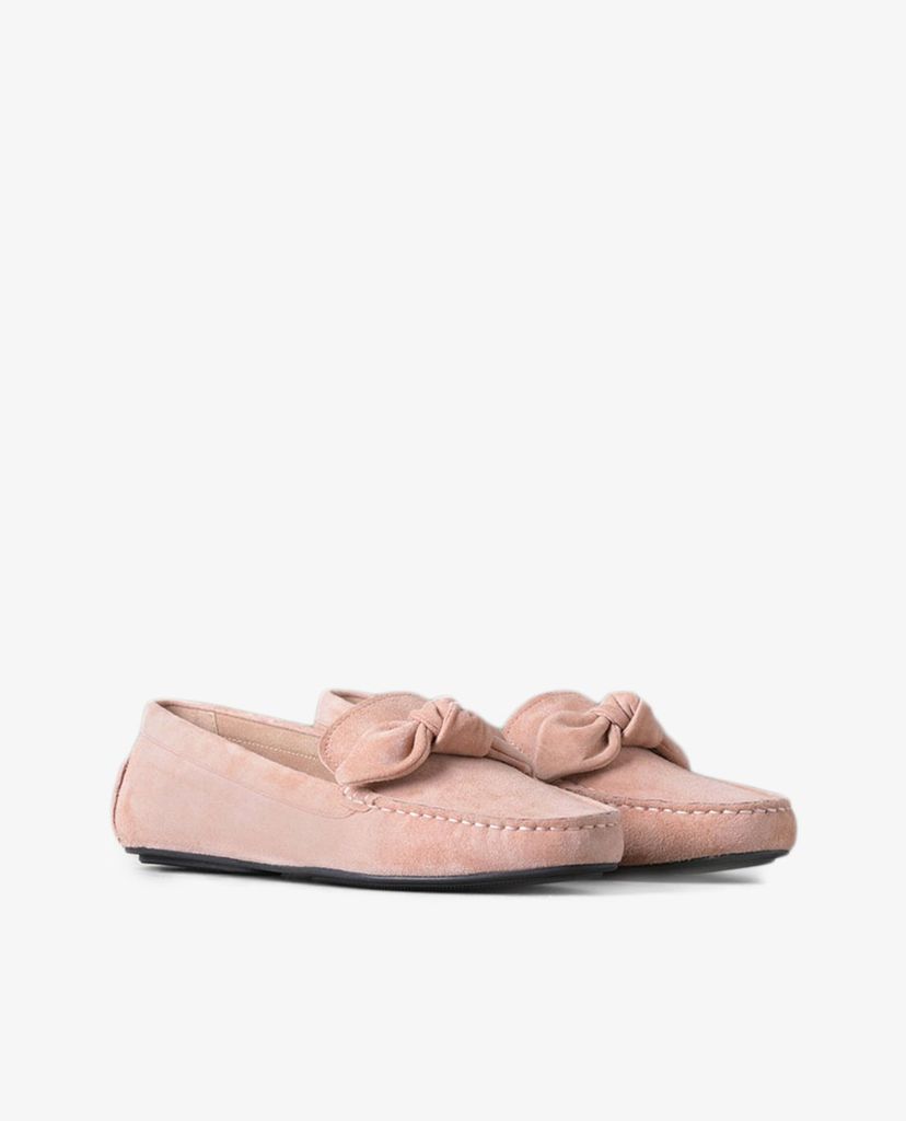PEDRO - Giày đế bệt nữ mũi tròn phối nơ Bow Tie Moccasins