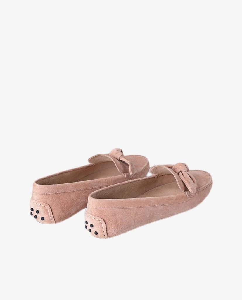 PEDRO - Giày đế bệt nữ mũi tròn phối nơ Bow Tie Moccasins
