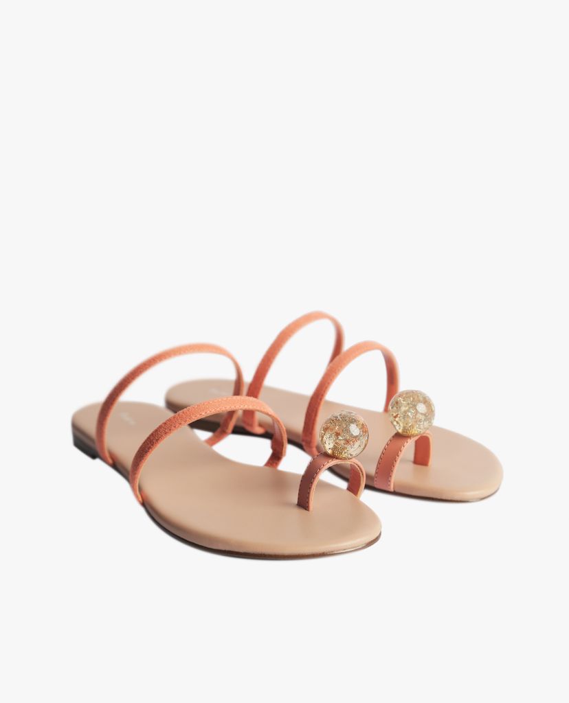 PEDRO - Giày sandals nữ quai ngang Embellished Toe-Ring