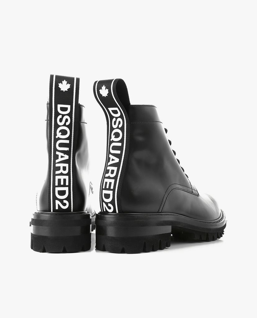 DSQUARED2 - Boots nam phối dây thắt Logo